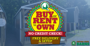 rent to own portable storage sheds in Jasper AL